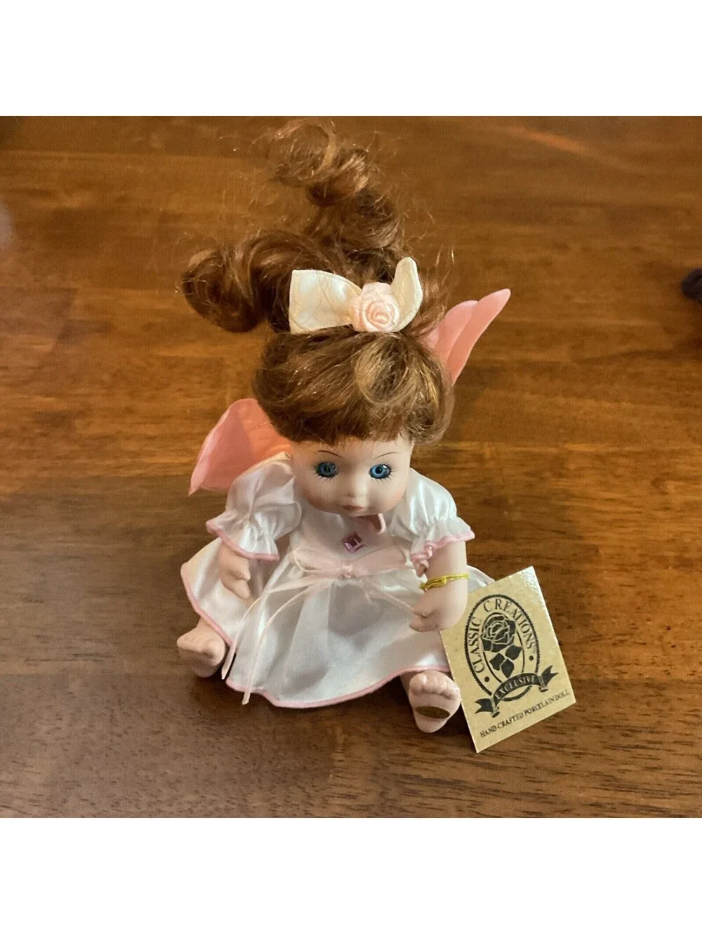 Classic Creations Porcelain Angel Doll October Birthstone Color 7